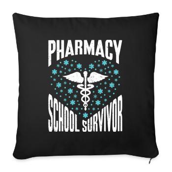 Pharmacie de cadeaux d’apothicaire - Housse de coussin décorative 45 x 45 cm - noir - Devant