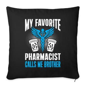 Pharmacie de cadeaux d’apothicaire - Housse de coussin décorative 45 x 45 cm - noir - Devant