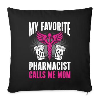 Apothecary Gift Pharmacy - Sofa pillowcase 17,3'' x 17,3'' (45 x 45 cm) - black - Front