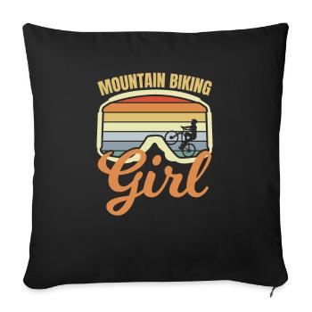 MTB Rider - Sofa pillowcase 17,3'' x 17,3'' (45 x 45 cm) - black - Front