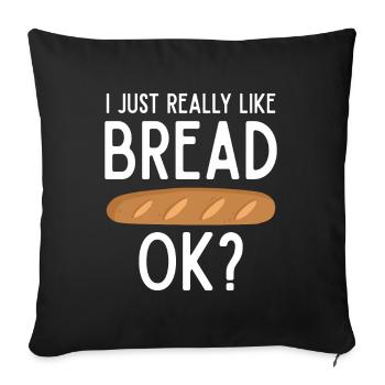 Boulangerie Boulangerie Boulanger - Housse de coussin décorative 45 x 45 cm - noir - Devant