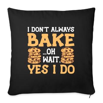 Kekse Backen Weihnachten Plätzchen Bäcker - Sofakissenbezug 45 x 45 cm - Schwarz - Vorne