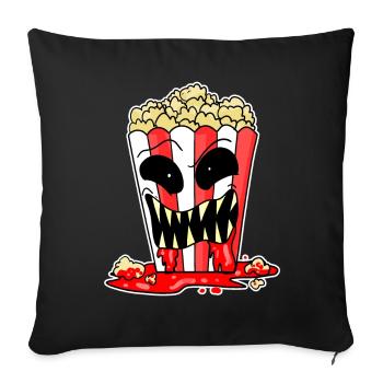 Film d’horreur Film d’horreur Film pop-corn Soirée cinéma - Housse de coussin décorative 45 x 45 cm - noir - Devant