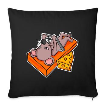 Fitness Mouse Bodybuilding Gym - Sofa pillowcase 17,3'' x 17,3'' (45 x 45 cm) - black - Front