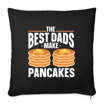 Crêpe disant crêpes de petit-déjeuner - Housse de coussin décorative 45 x 45 cm - noir - Devant