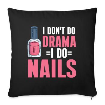 Nail Technician Nail Salon Nail Tech - Sofa pillowcase 17,3'' x 17,3'' (45 x 45 cm) - black - Front