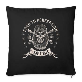 1964 Geburtstag Aged to perfection Rock Hard - Sofakissenbezug 45 x 45 cm - Schwarz - Vorne