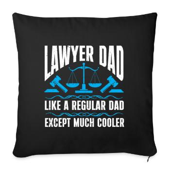 Lawyer Gift Law School Student Humor Lawyer - Sofa pillowcase 17,3'' x 17,3'' (45 x 45 cm) - black - Front