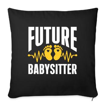 Nanny Daycare Babysitter - Sofa pillowcase 17,3'' x 17,3'' (45 x 45 cm) - black - Front