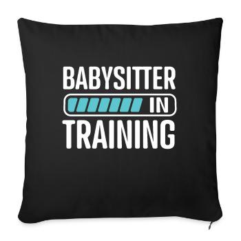 Nanny Daycare Babysitter - Sofa pillowcase 17,3'' x 17,3'' (45 x 45 cm) - black - Front