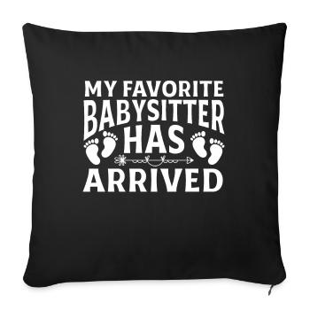 Nanny Daycare Babysitter - Sofa pillowcase 17,3'' x 17,3'' (45 x 45 cm) - black - Front