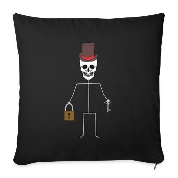 Schloss Herr Geist Gespenst Mitternacht Gespenst - Sofakissenbezug 45 x 45 cm - Schwarz - Vorne