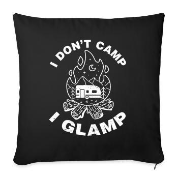 Camping Cadeau Campfire Nature Camper - Housse de coussin décorative 45 x 45 cm - noir - Devant