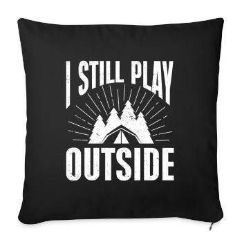 Camping Cadeau Campfire Nature Camper - Housse de coussin décorative 45 x 45 cm - noir - Devant