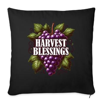 Blessing Harvest Thanksgiving Turkey Time for Boys - Sofa pillowcase 17,3'' x 17,3'' (45 x 45 cm) - black - Front