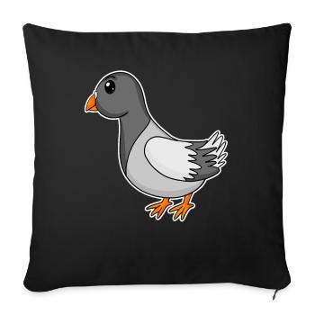 Taube - Sofakissenbezug 45 x 45 cm - Schwarz - Vorne