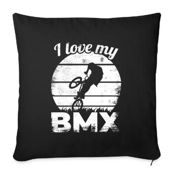 Dicton de pilote de BMX - Housse de coussin décorative 45 x 45 cm - noir - Devant