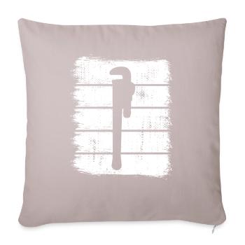 Water Pipe Wrench Sketch - Sofa pillowcase 17,3'' x 17,3'' (45 x 45 cm) - light taupe - Front