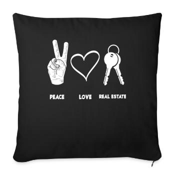 Immobilienmakler Sag Ja - Sofakissenbezug 45 x 45 cm - Schwarz - Vorne