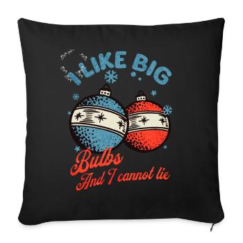 J’aime Big Bulbs et je ne peux pas mentir - Noël - Housse de coussin décorative 45 x 45 cm - noir - Devant