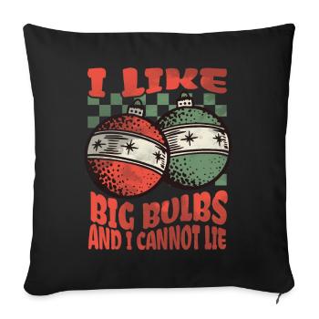 J’aime Big Bulbs et je ne peux pas mentir - Noël - Housse de coussin décorative 45 x 45 cm - noir - Devant