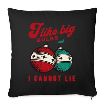 J’aime Big Bulbs et je ne peux pas mentir - Noël - Housse de coussin décorative 45 x 45 cm - noir - Devant