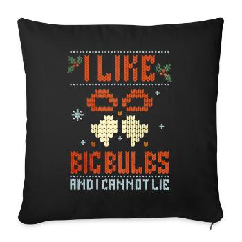 J’aime Big Bulbs et je ne peux pas mentir - Noël - Housse de coussin décorative 45 x 45 cm - noir - Devant