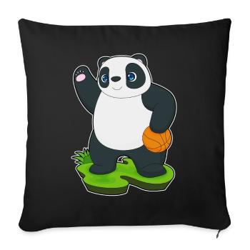 Panda Basketball Player Basketball - Sofa pillowcase 17,3'' x 17,3'' (45 x 45 cm) - black - Front