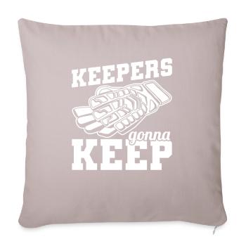 Gardien de but Football - Housse de coussin décorative 45 x 45 cm - taupe clair - Devant