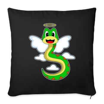 Ailes d’Ange Serpent - Housse de coussin décorative 45 x 45 cm - noir - Devant