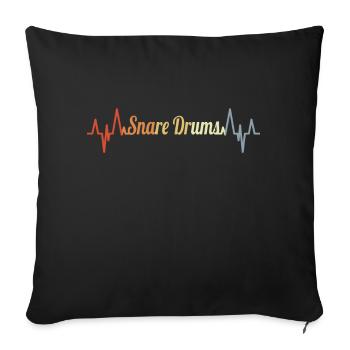 Drummer Herschlag - Sofa pillowcase 17,3'' x 17,3'' (45 x 45 cm) - black - Front