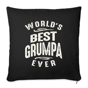 World's Best Grumpa Ever Funny Grandpa - Sofa pillowcase 17,3'' x 17,3'' (45 x 45 cm) - black - Front