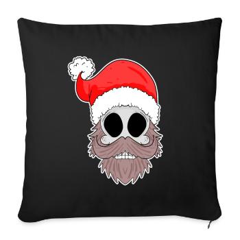 Santa Claus Skull - Sofa pillowcase 17,3'' x 17,3'' (45 x 45 cm) - black - Front