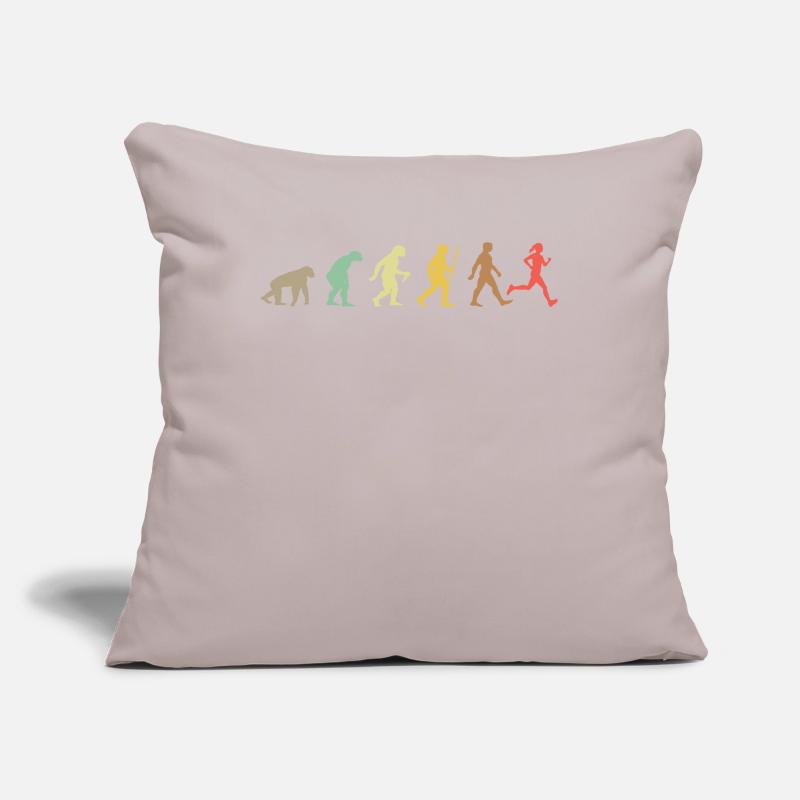 Run Retro Running Evolution Funny Runner Marathon Sofa pillowcase 17,3'' x 17,3'' (45 x 45 cm)