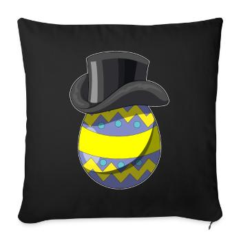 Osterei Ostern Zauberer - Sofakissenbezug 45 x 45 cm - Schwarz - Vorne