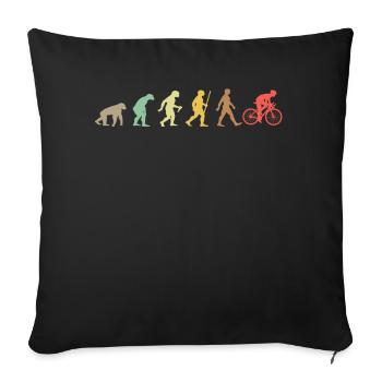 Fahrrad Retro Cycling Evolution Fahrrad - Sofakissenbezug 45 x 45 cm - Schwarz - Vorne