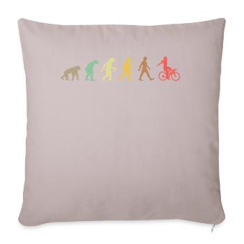 Bike Retro Cycling Evolution Bicycle - Housse de coussin décorative 45 x 45 cm - taupe clair - Devant