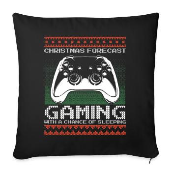 Funny Christmas Forecast Gaming Controller Ugly - Sofakissenbezug 45 x 45 cm - Schwarz - Vorne