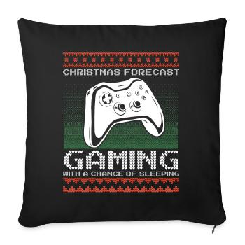 Funny Christmas Forecast Gaming Controller Ugly - Sofakissenbezug 45 x 45 cm - Schwarz - Vorne