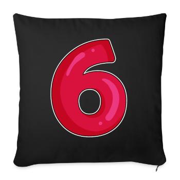 6 - Housse de coussin décorative 45 x 45 cm - noir - Devant