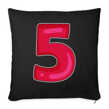 5 - Sofa pillowcase 17,3'' x 17,3'' (45 x 45 cm) - black - Front