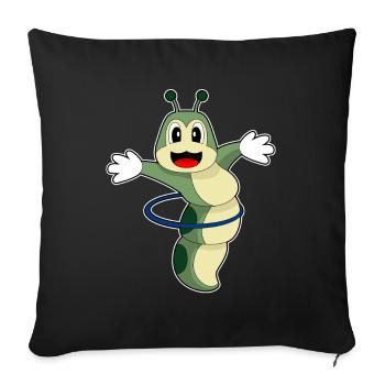 Caterpillar Fitness Hoop Workout Gymnastics - Sofa pillowcase 17,3'' x 17,3'' (45 x 45 cm) - black - Front