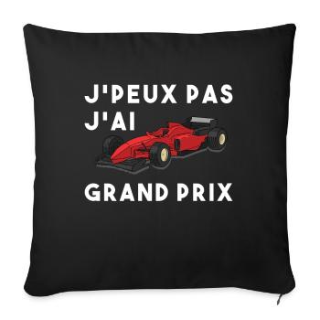 Je peux pas j ai grand prix - Housse de coussin décorative 45 x 45 cm - noir - Devant