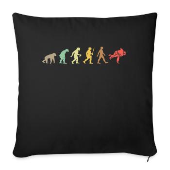 Vintage Judo Retro Martial Arts Evolution - Sofa pillowcase 17,3'' x 17,3'' (45 x 45 cm) - black - Front