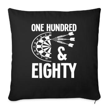 Joueur de fléchettes 180 - Housse de coussin décorative 45 x 45 cm - noir - Devant