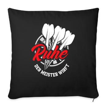 Calm The Master Throws Dart Dart Player - Sofa pillowcase 17,3'' x 17,3'' (45 x 45 cm) - black - Front