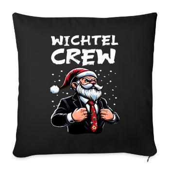 Gnome Crew Noël Gnome - Housse de coussin décorative 45 x 45 cm - noir - Devant