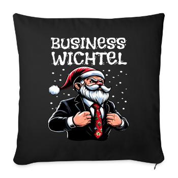 Business Gnome Christmas Gnome - Sofa pillowcase 17,3'' x 17,3'' (45 x 45 cm) - black - Front