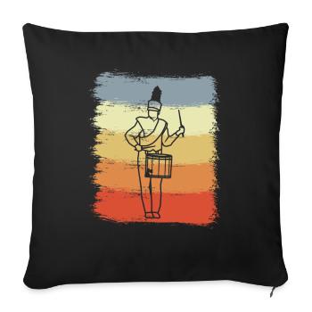 marching band - Sofa pillowcase 17,3'' x 17,3'' (45 x 45 cm) - black - Front