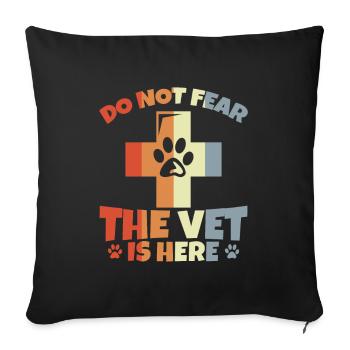 Veterinarian Joke - Sofa pillowcase 17,3'' x 17,3'' (45 x 45 cm) - black - Front
